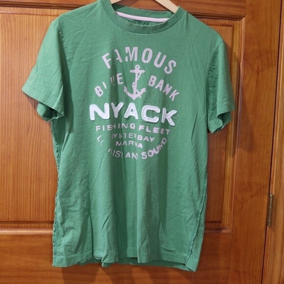 LOGG by H&M Green Graphic T-shirt – Nyack Fishing Design Medium - Picture 2 of 9